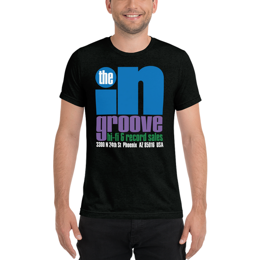 The 'In' Groove Record Store Solid Black Jazzy T-Shirt