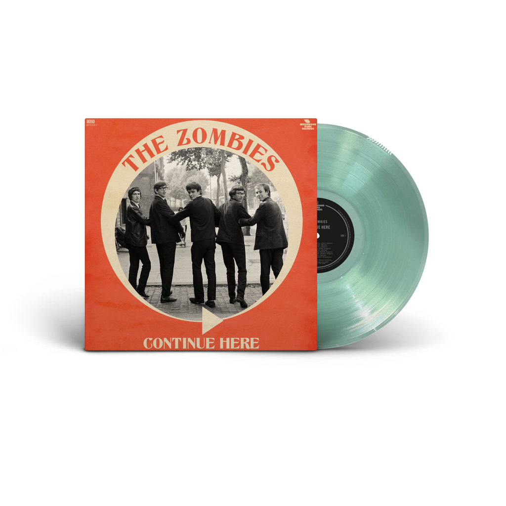 The Zombies - Continue Here coke bottle clear vinyl packshot