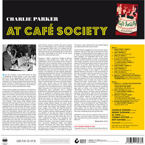 Charlie Parker - At Cafe Society - Importación LP