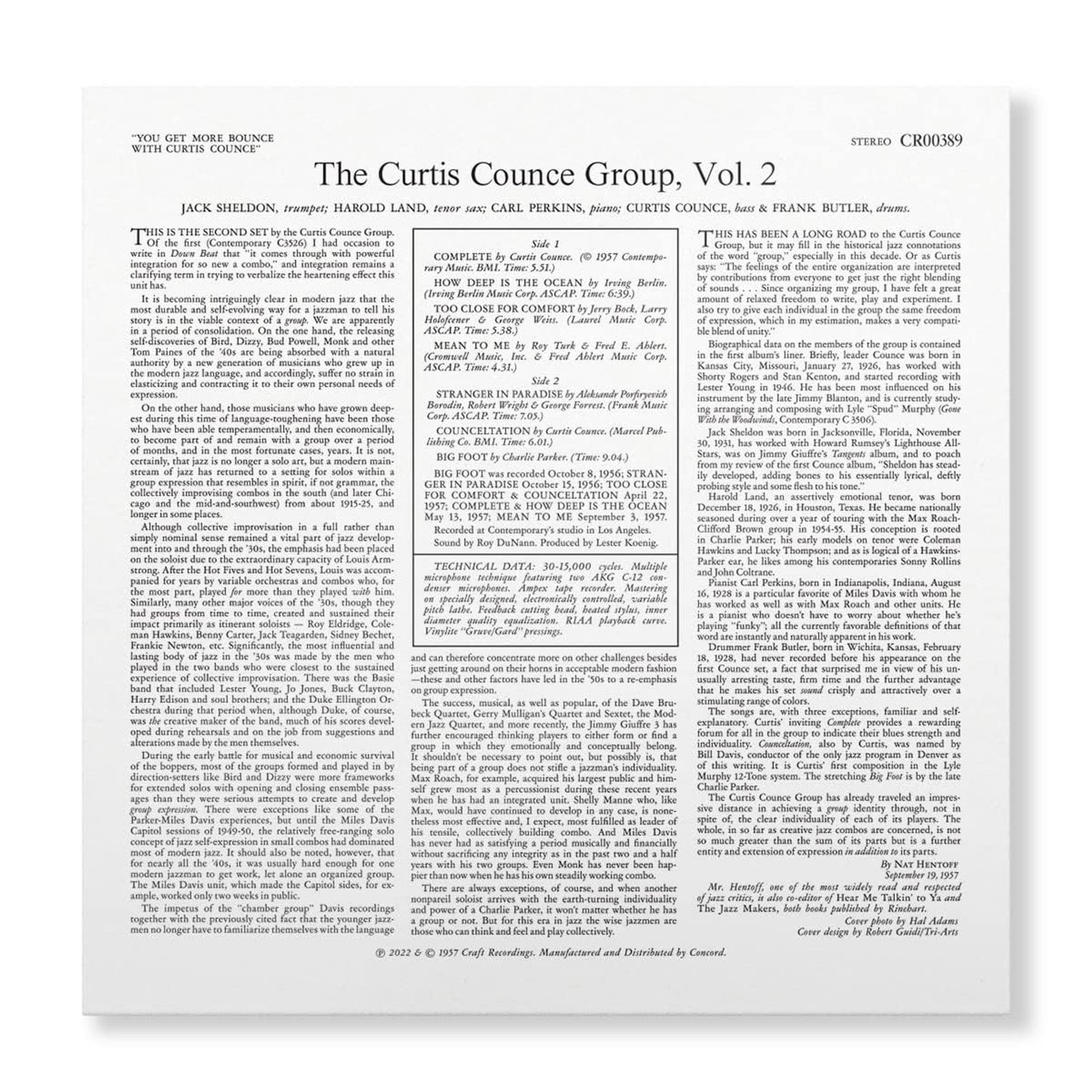 (Vorbestellung) Curtis Counce – Mit Curtis Counce erhalten Sie mehr Sprungkraft! - Zeitgenössische LP *