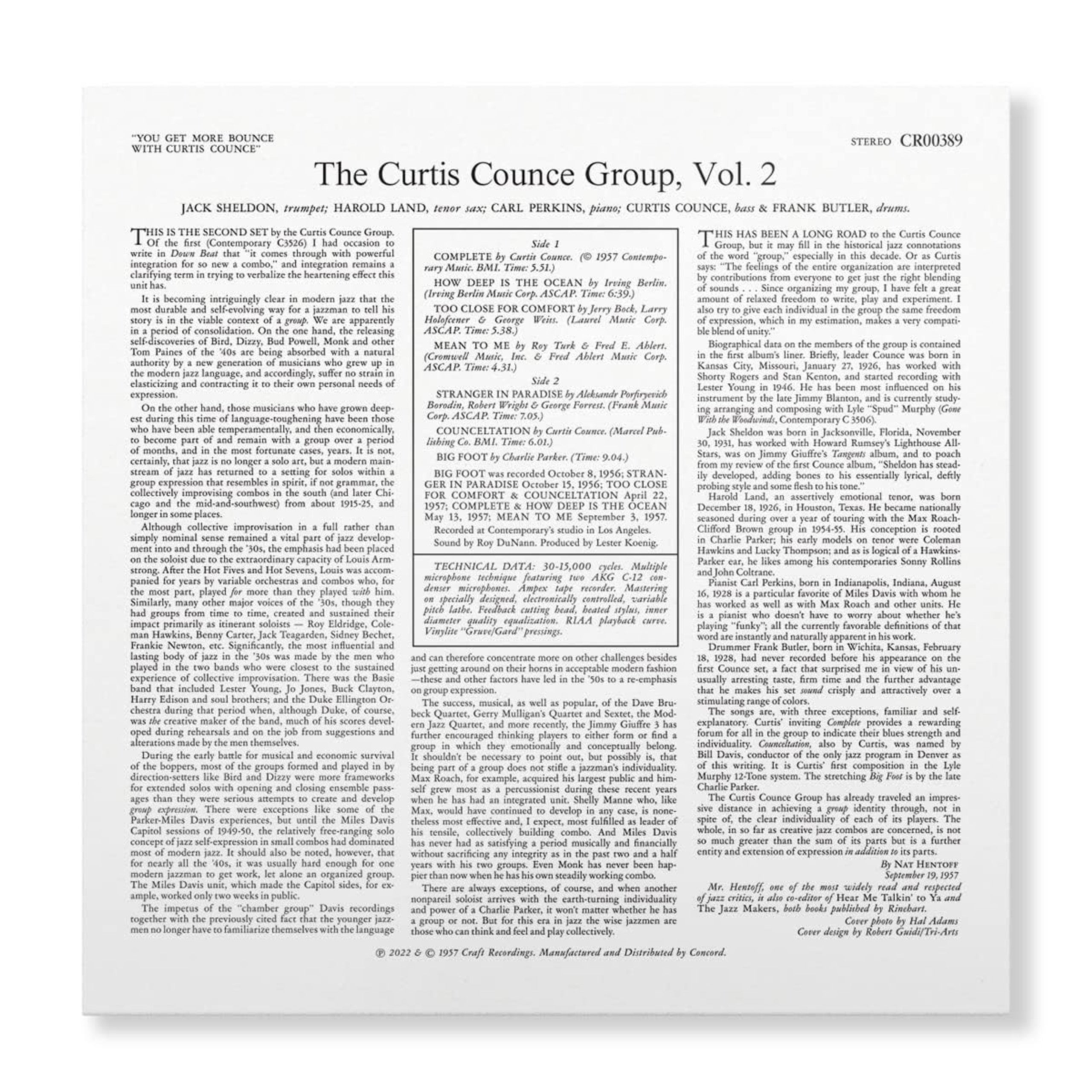 Curtis Counce - You Get More Bounce with Curtis Counce! - Contemporary LP