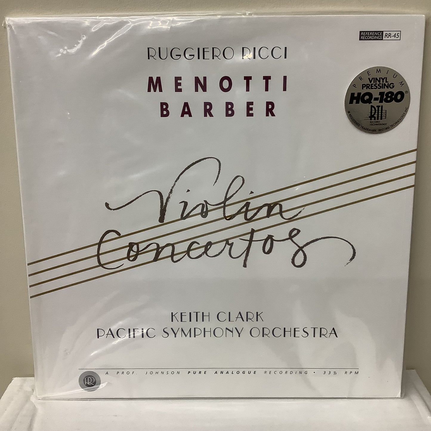 Menotti/Barber - Violin Concertos - LP