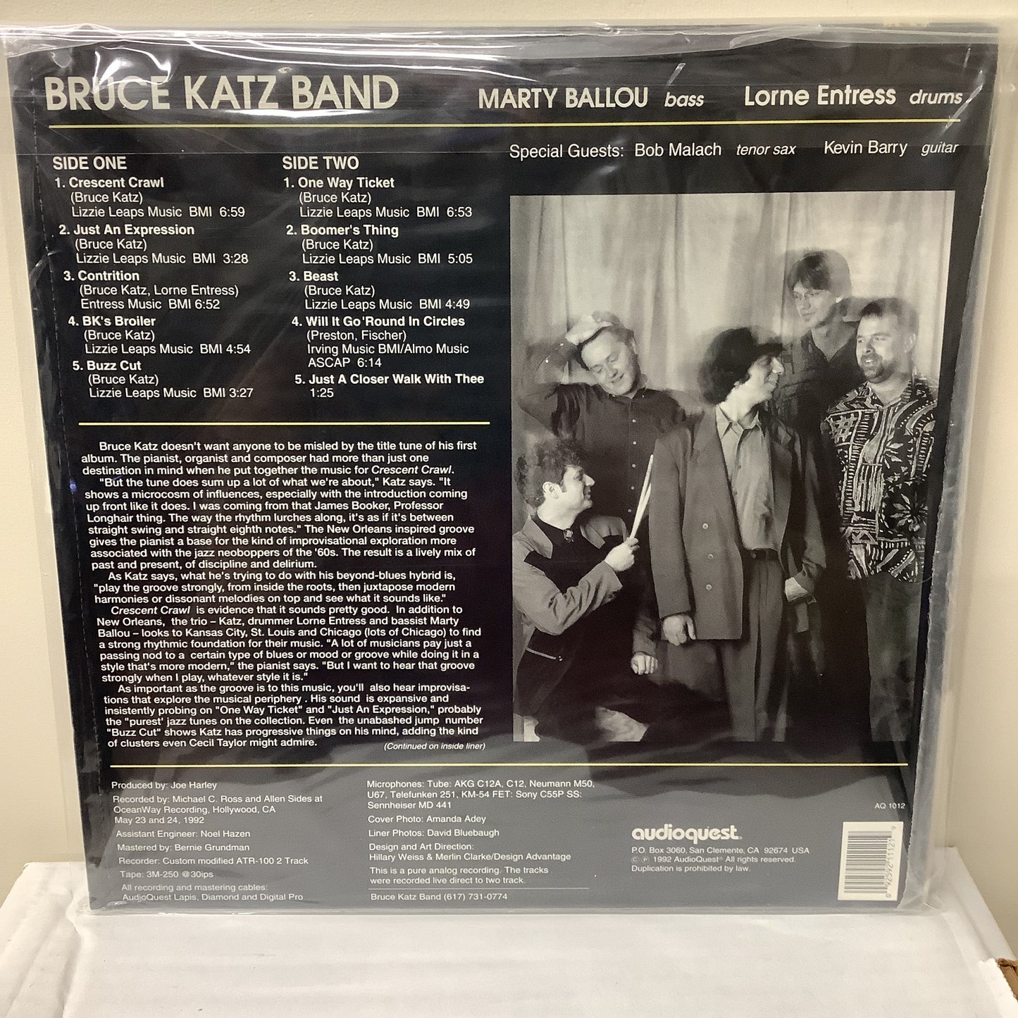Bruce Katz Band - Crescent Crawl - Audioquest LP
