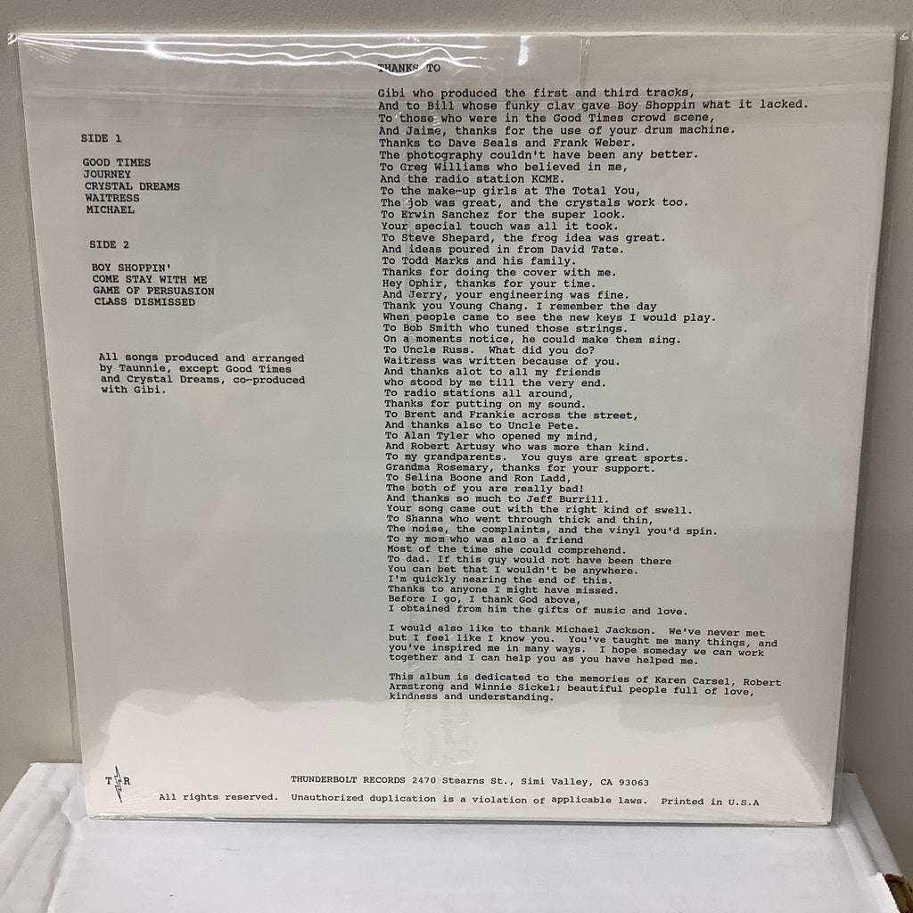 Taunnie - Boy Shoppin' - LP