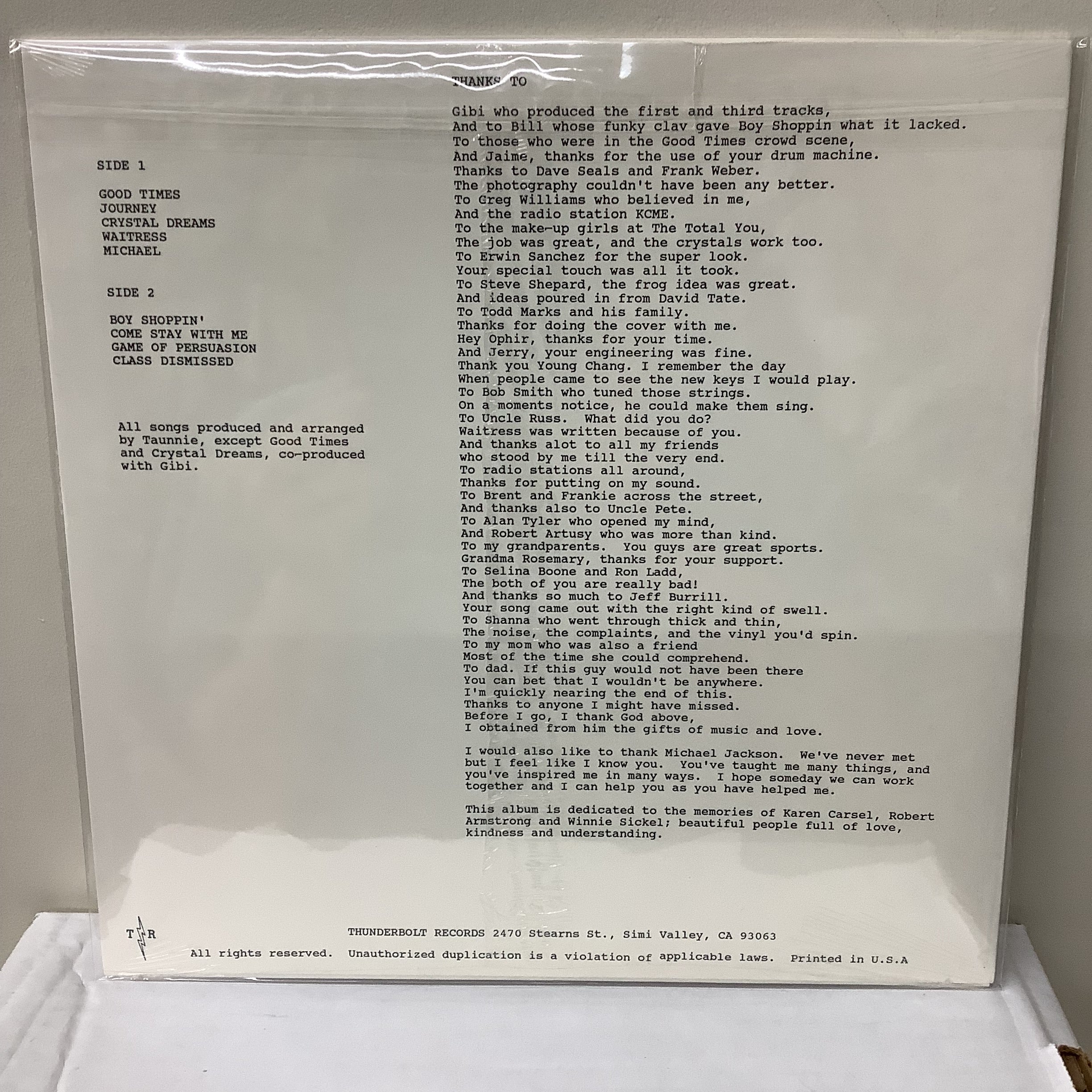 Taunnie - Boy Shoppin' - LP