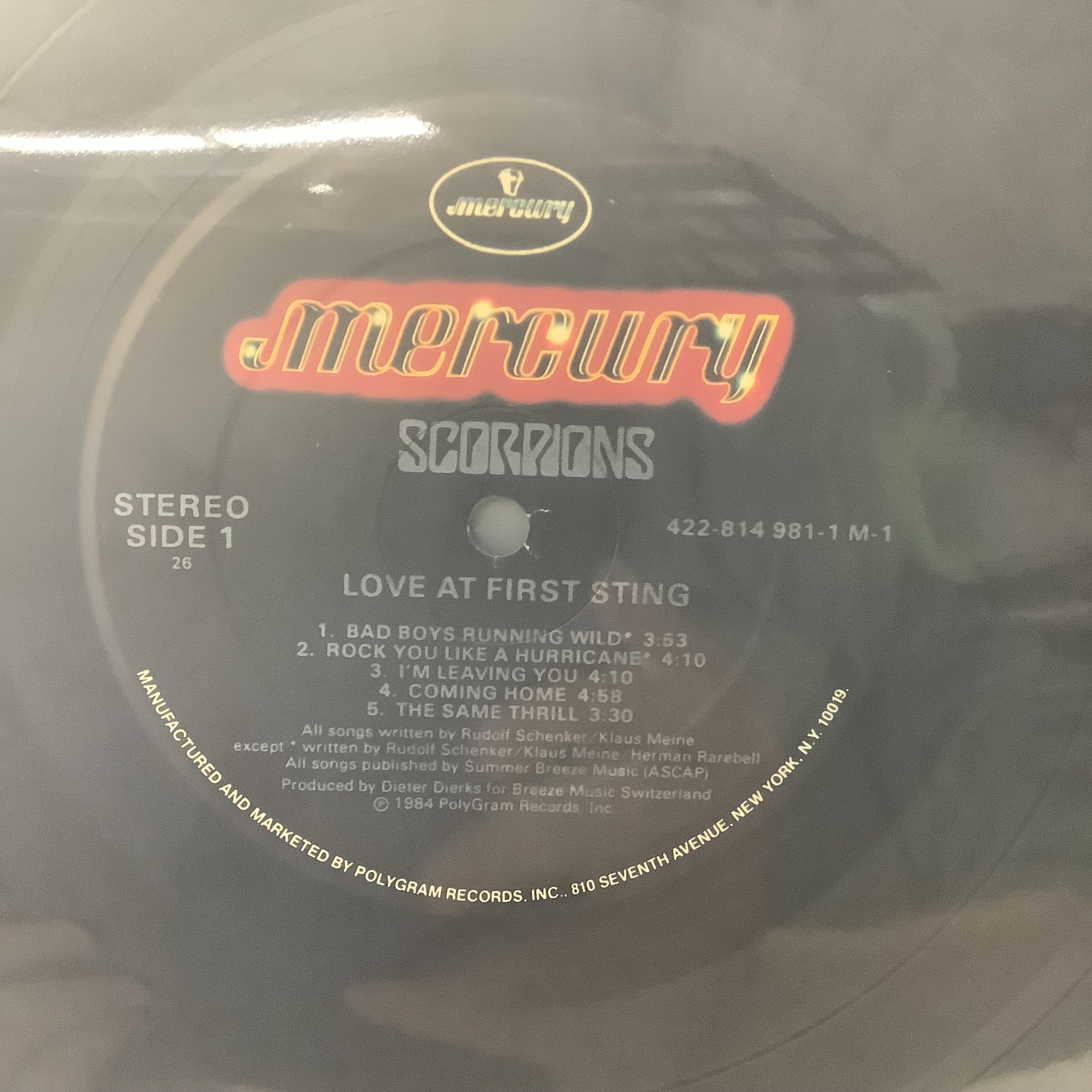 Scorpions – Love at First Sting – signierte LP