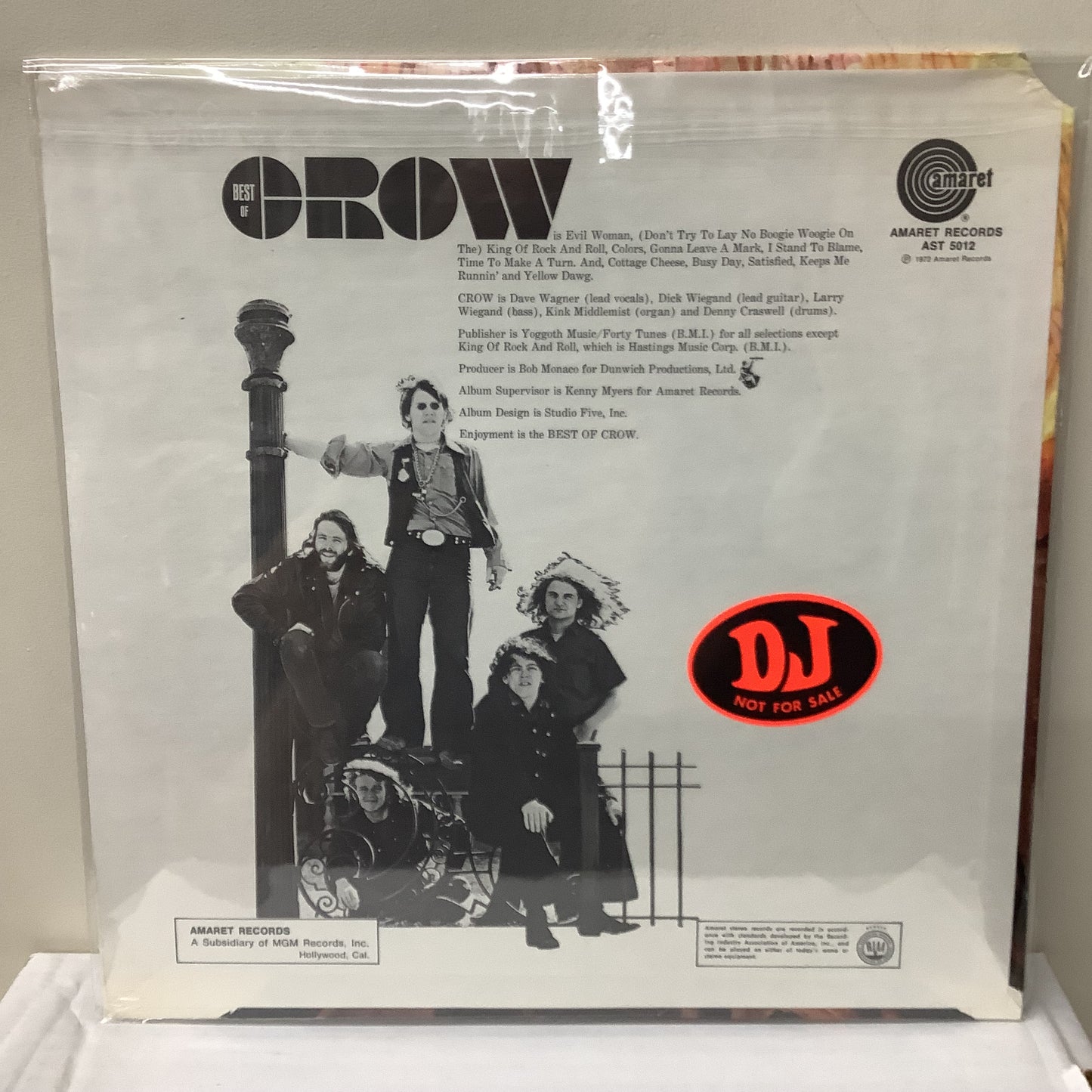 Crow - Best of Crow - Promo LP