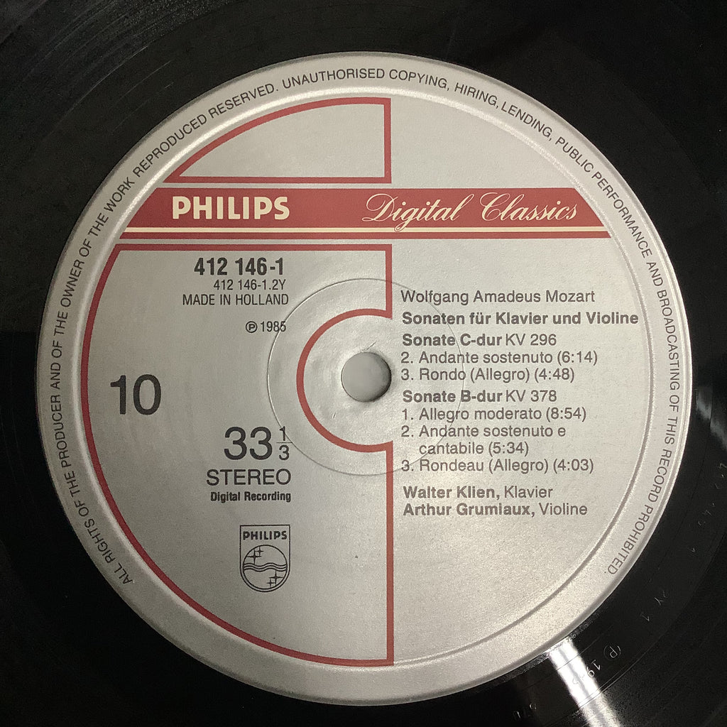 Mozart, Walter Klien, Arthur Grumiaux – The Great Sonatas For Piano And Violin - LP box set