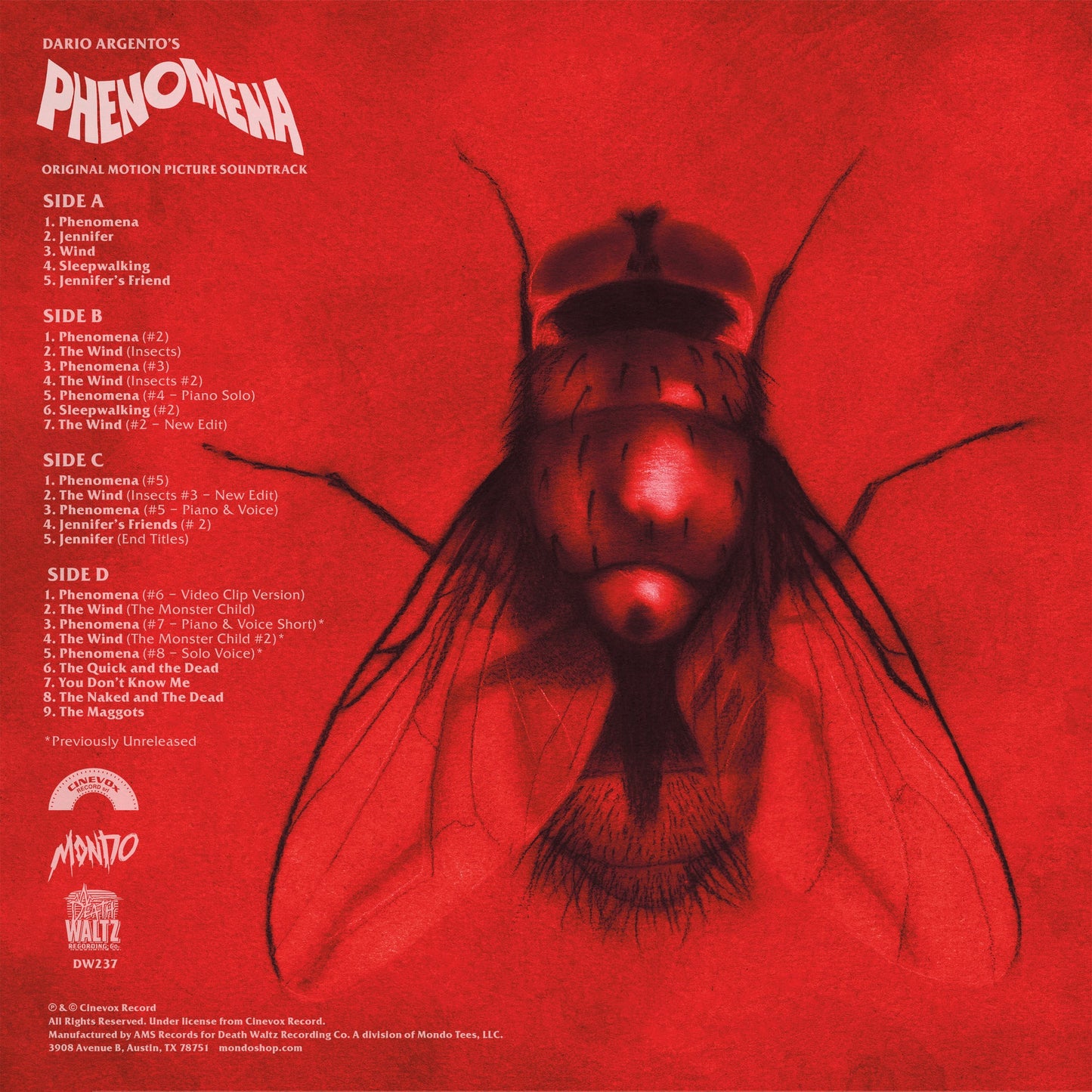 Phenomena - Original Motion Picture Soundtrack LP