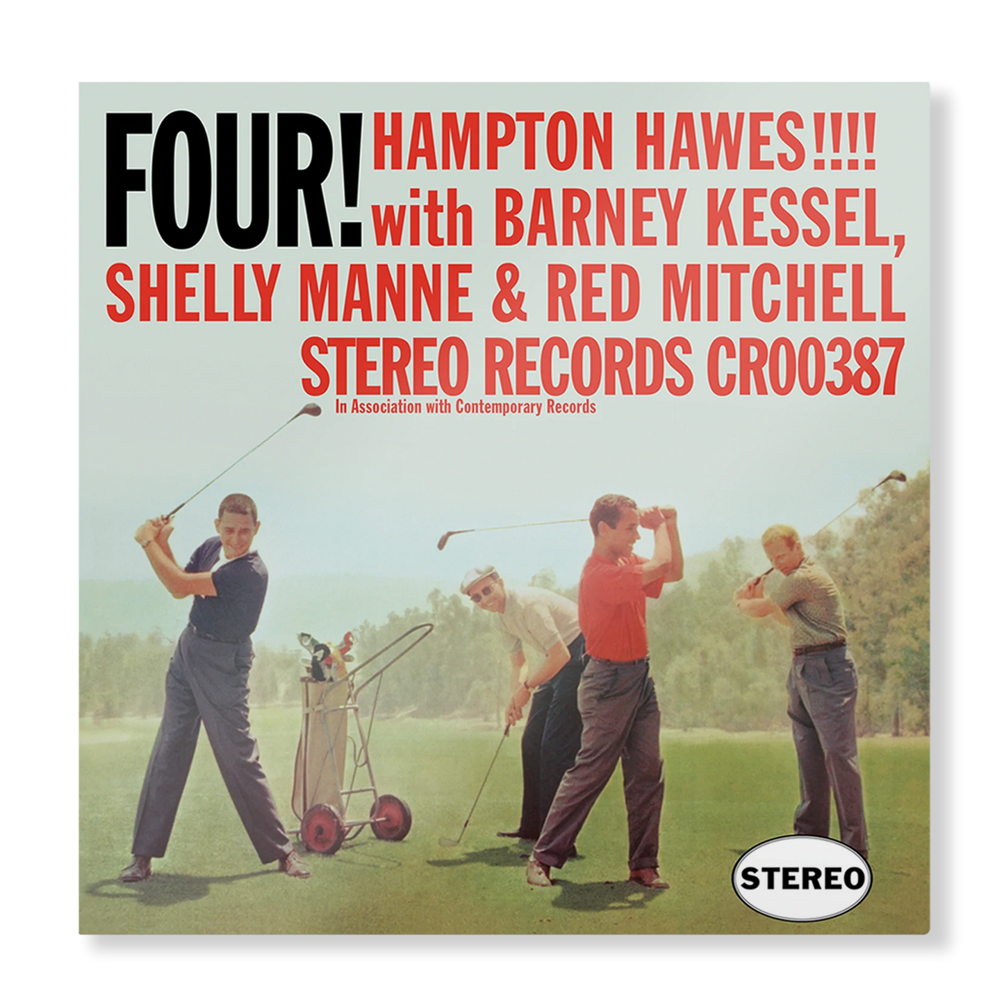 Hampton Hawes – Vier! Mit Barney Kessel, Shelly Manne &amp; Red Mitchell – Zeitgenössische LP 