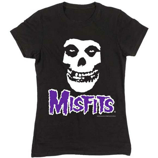 The Misfits - Camiseta de mujer Purple Fiend Skull