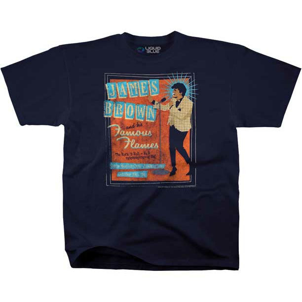 Camiseta para hombre de llamas famosas de James Brown