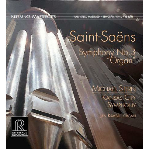 Saint-Saëns, Michael Stern, Sinfónica de Kansas City, Jan Kraybill - Sinfonía n.° 3 "Órgano" - LP de grabaciones de referencia