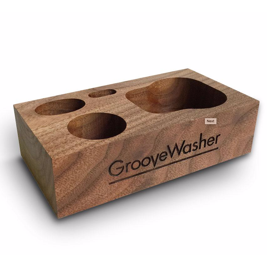 Groovewasher - Bloque de exhibición de nogal