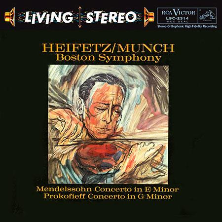 Charles Munch - Mendelssohn: Concierto en mi menor/ Prokofiev: Concierto n.º 2 en sol menor - Jascha Heifetz, violín - Analogue Productions LP