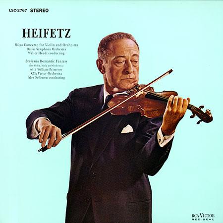 Pfeiffer, Chase &amp; Heifetz - Rozsa: Concierto para violín/ Benjamin: Fantasía romántica/ Heifetz, violín - Analogue Productions LP