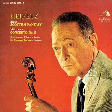 Sir Malcolm Sargent - Bruch: Scottish Fantasy/ Vieuxtemps: Concerto No. 5/ Heifetz, violin - Analogue Productions LP