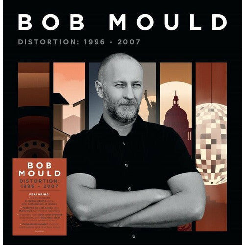 Bob Mould – Distortion: 1996–2007, signiertes 140-Gramm-LP-Box-Set mit durchsichtigem Splatter-Vinyl