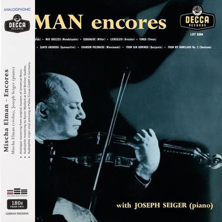 Mischa Elman - Encores/ Seiger - Analogphonic LP