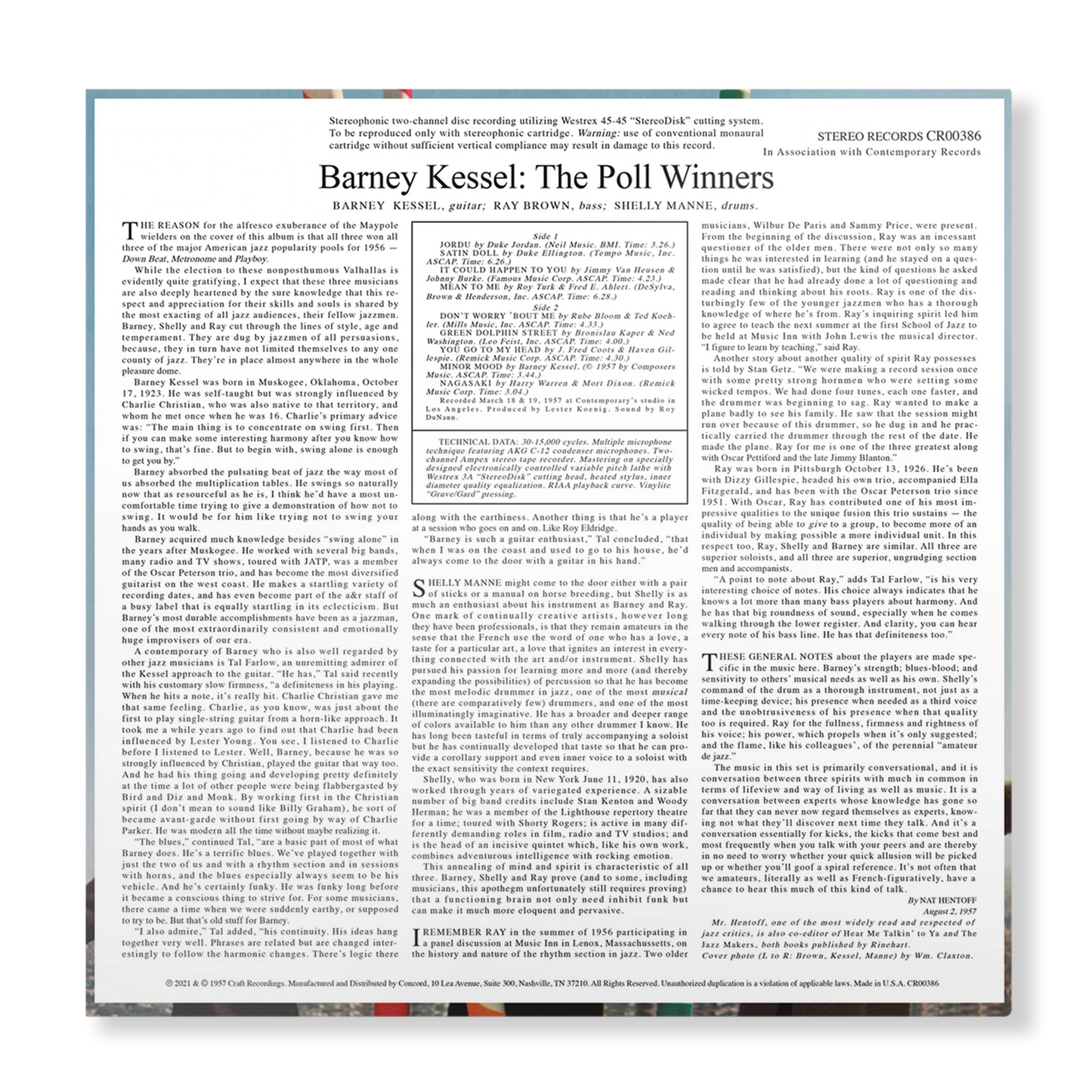 Barney Kessel, Ray Brown und Shelly Manne – The Poll Winners – Zeitgenössische LP 